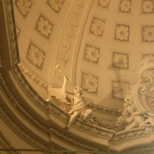 Particolare della bellissima cupola dell'auditorium di Sant'Agostino a Civitanova Marche Alta